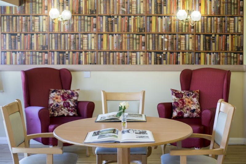 Lounge of Catherine Court care home in High Wycombe, Buckinghamshire
