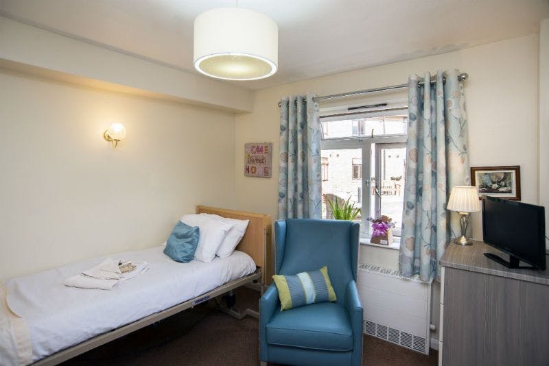 Bedroom of Catherine Court care home in High Wycombe, Buckinghamshire