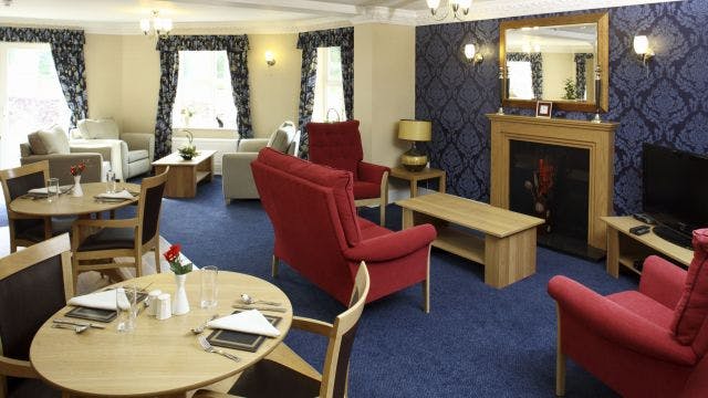 Dining Area of Cavendish Court Care Home in Greater Manchester, North West England