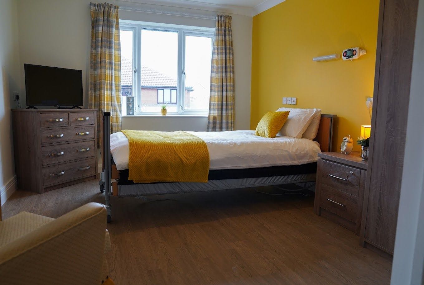 Bedroom at Cedar Court Care Home in Seaham, County of Durham