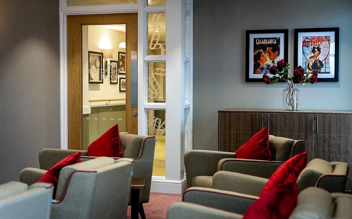 Cinema at Chapter House Care Home in Beverley, East Riding of Yorkshire