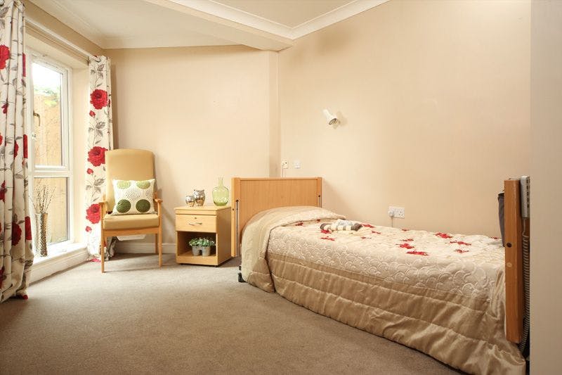 Bedroom of Church View care home in Seaham, County Durham