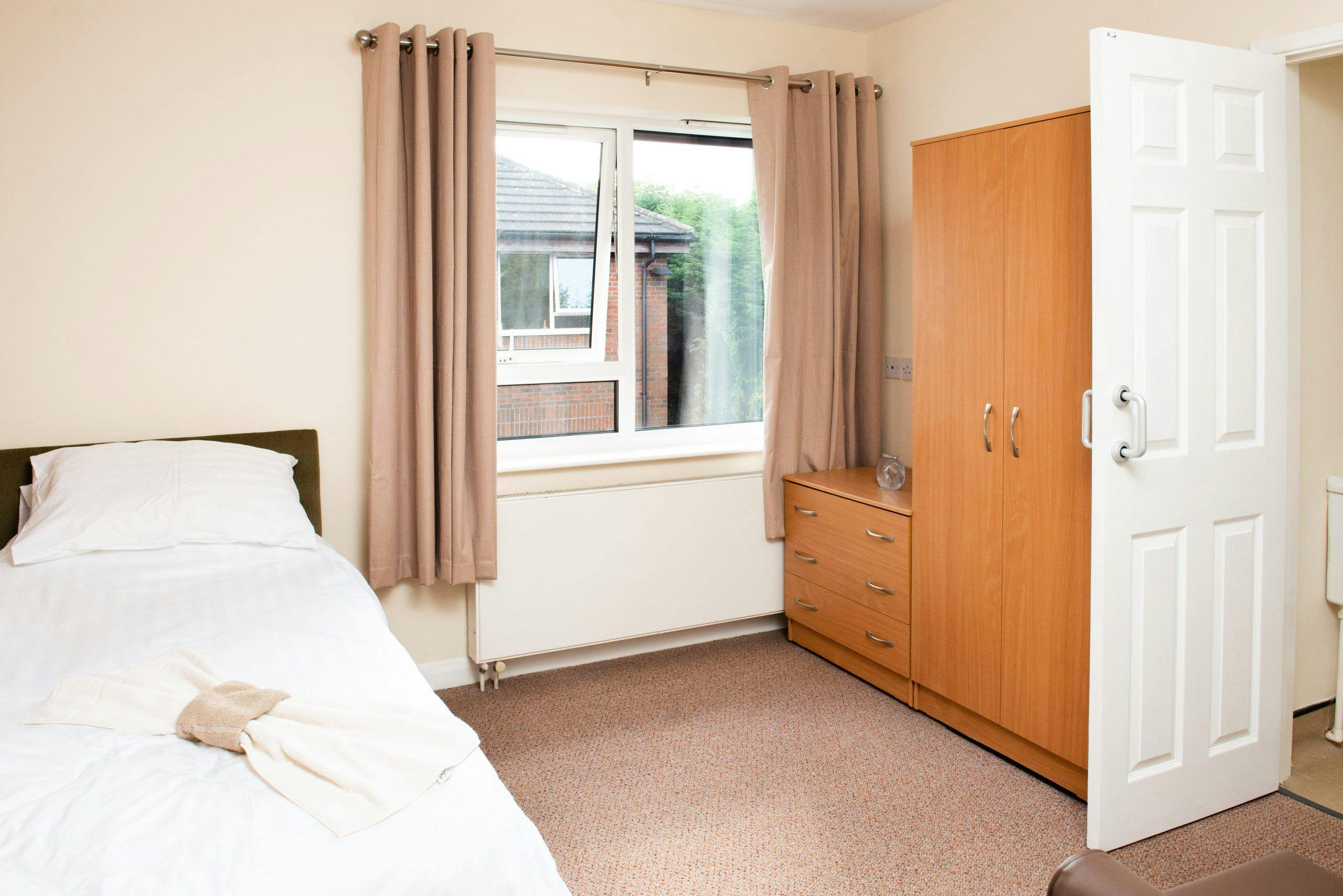 Bedroom of Codnor Park Care Home in Ripley, Derbyshire