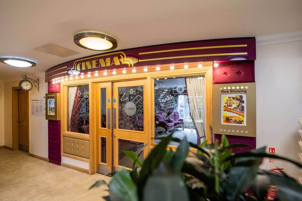 Cinema at Colne View Care Home in Halstead, Braintree