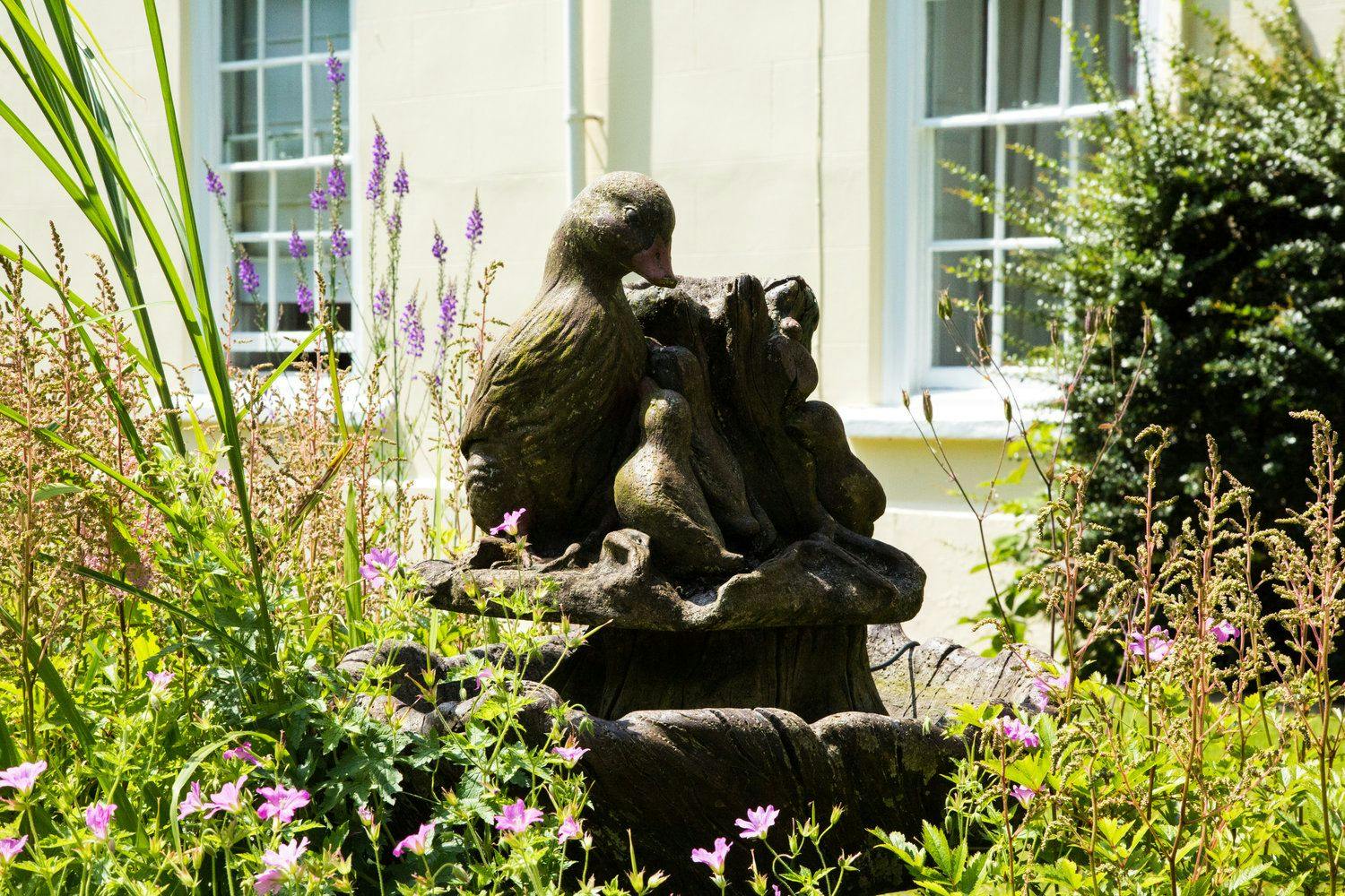 Garden of Croston Park care home in Croston, Leyland