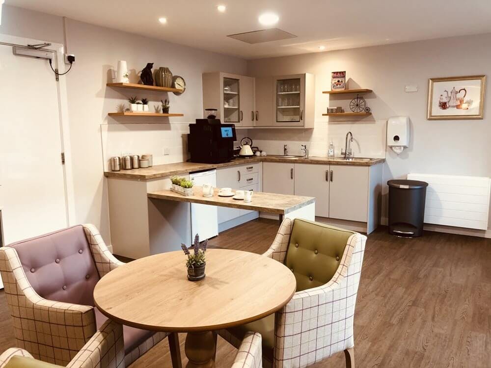 Communal area of Cumberland care home in Mitcham, Greater London