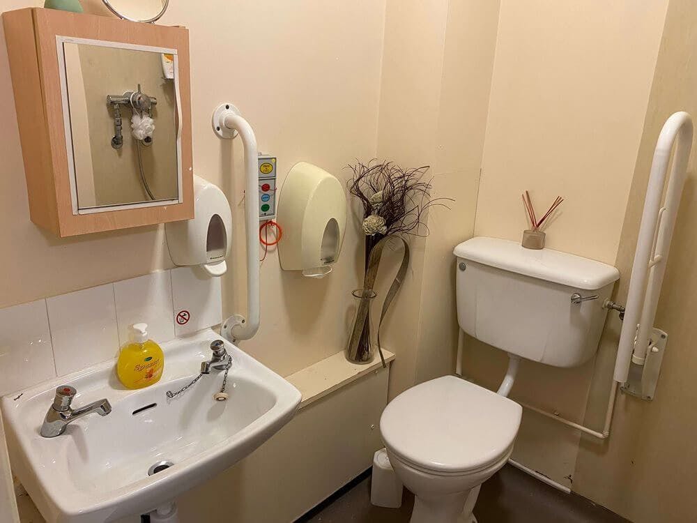 Bathroom of Cumberland care home in Mitcham, Greater London