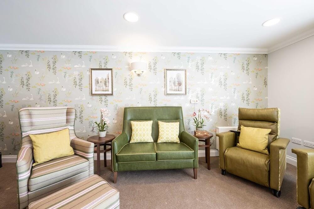 Communal Lounge at Cuttlebrook Hall Care Home in Thame, Oxfordshire