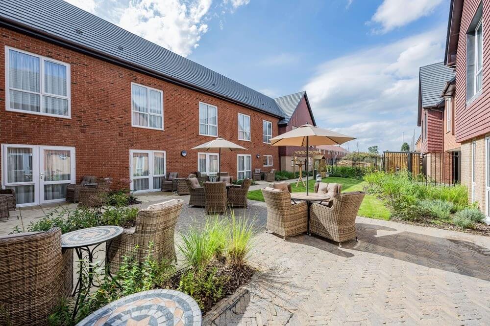 Garden at Cuttlebrook Hall Care Home in Thame, Oxfordshire