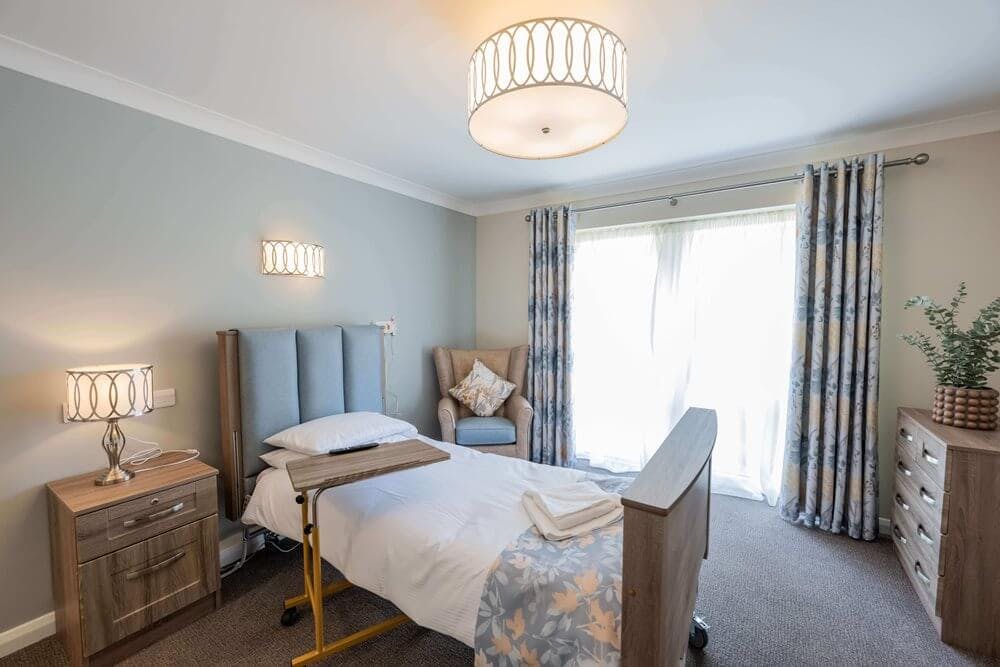 Bedroom at Cuttlebrook Hall Care Home in Thame, Oxfordshire
