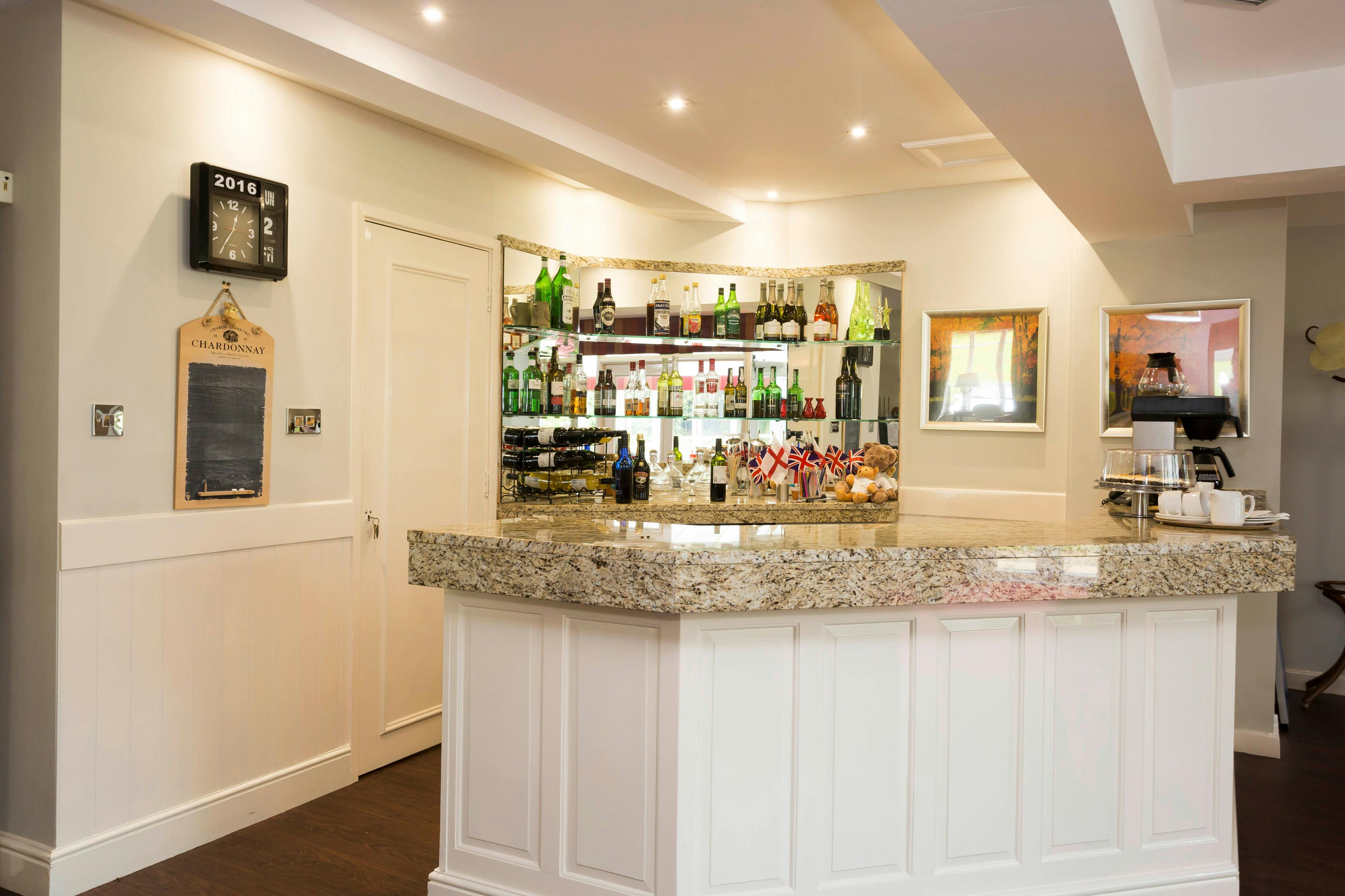 Bar at Prestbury Beaumont Care Home in Macclesfield, Cheshire
