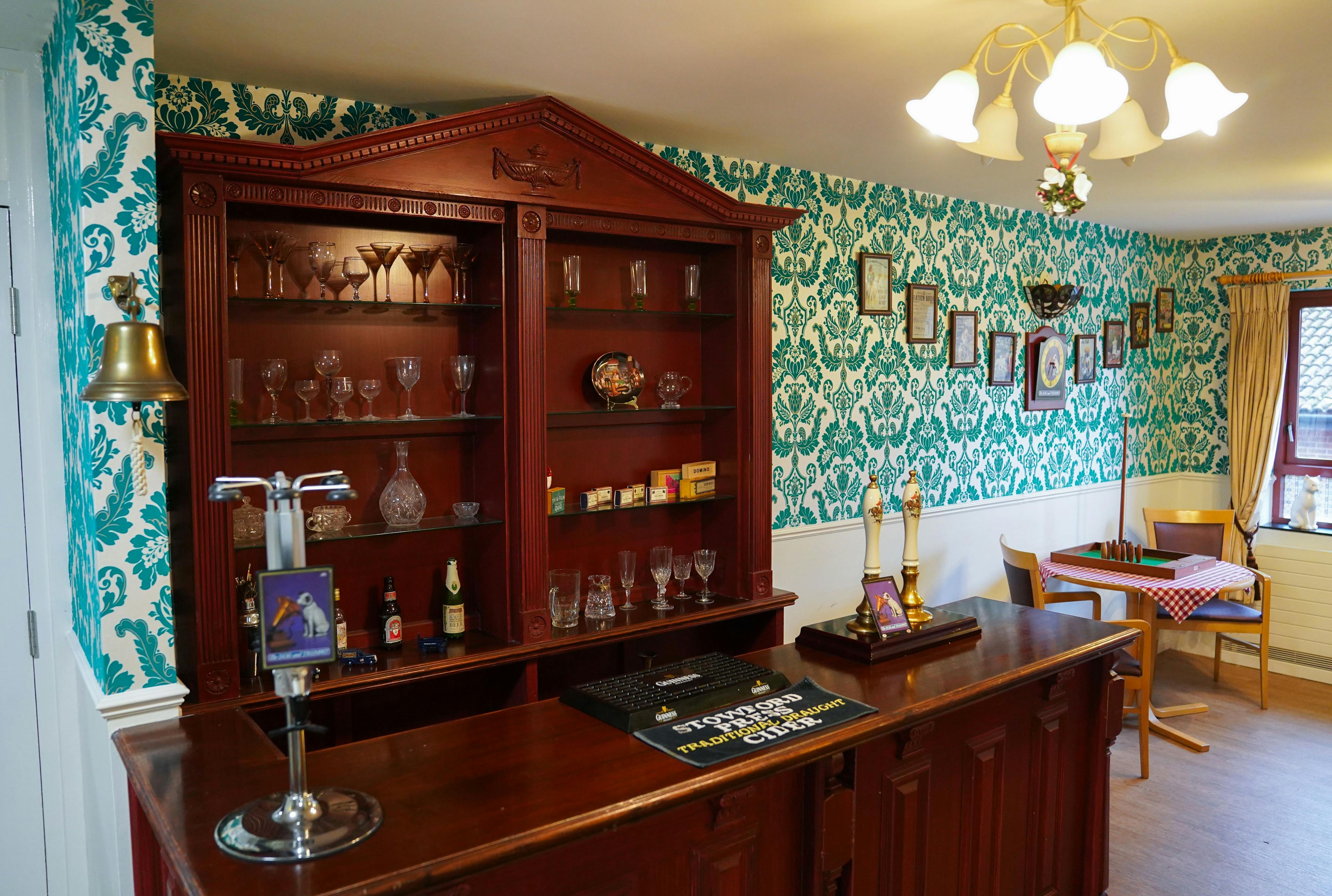 Bar at Ashley House Care Home in Bordon, East Hampshire