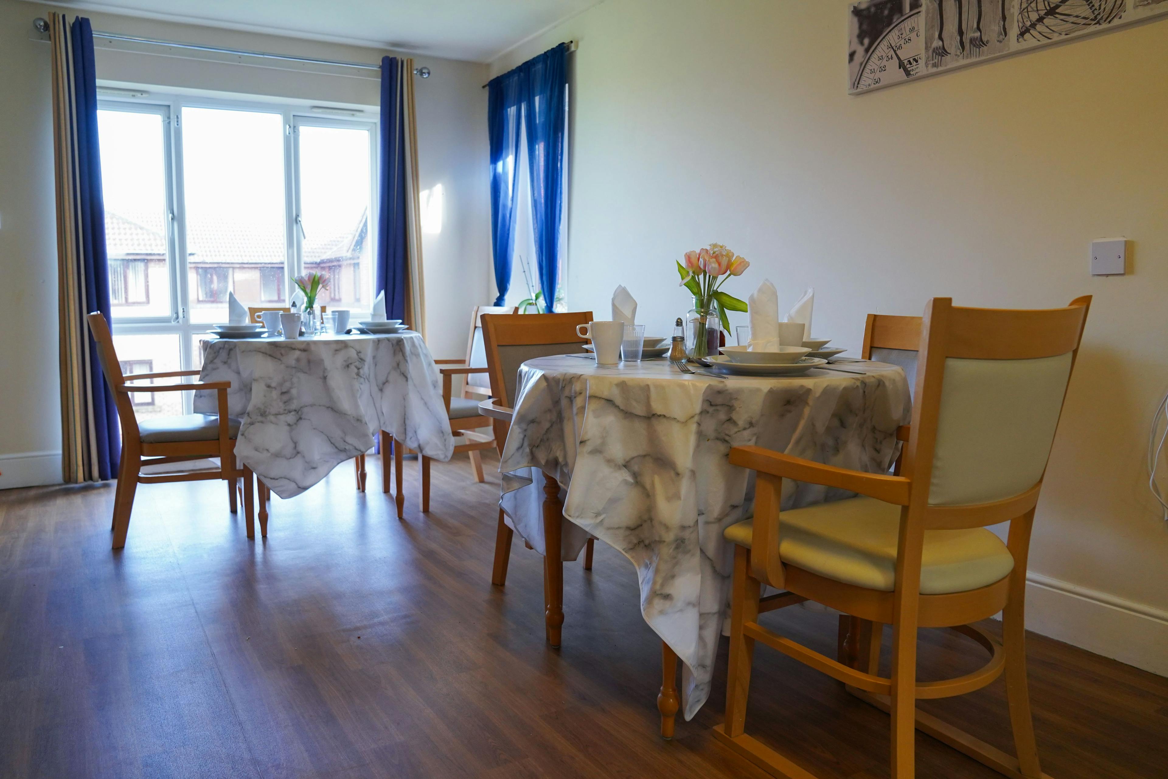 Dining Room at Cedar Court Care Home in Seaham, County of Durham