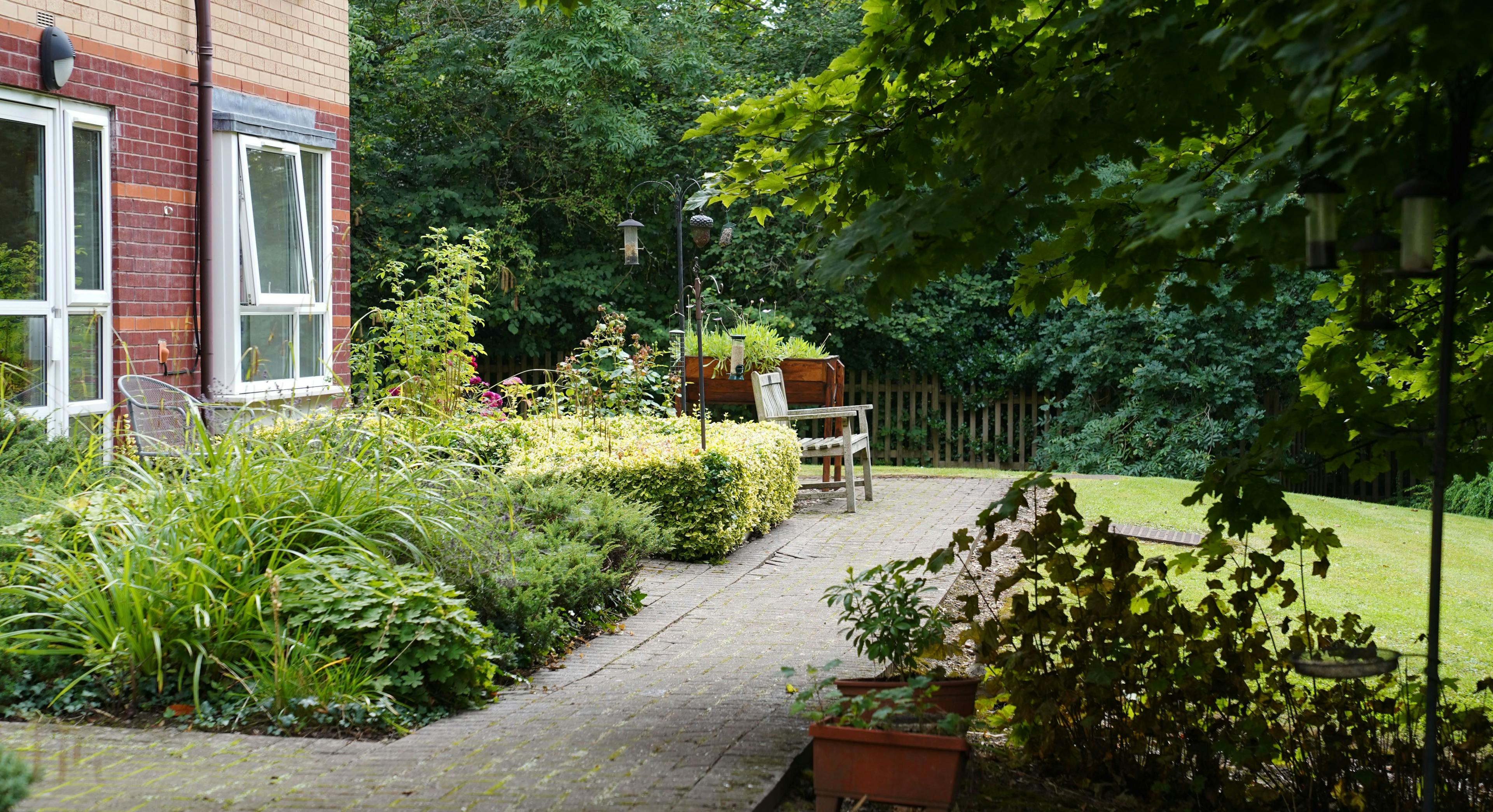 Garden at Brambles Court Care Home Redditch, Worcestershire