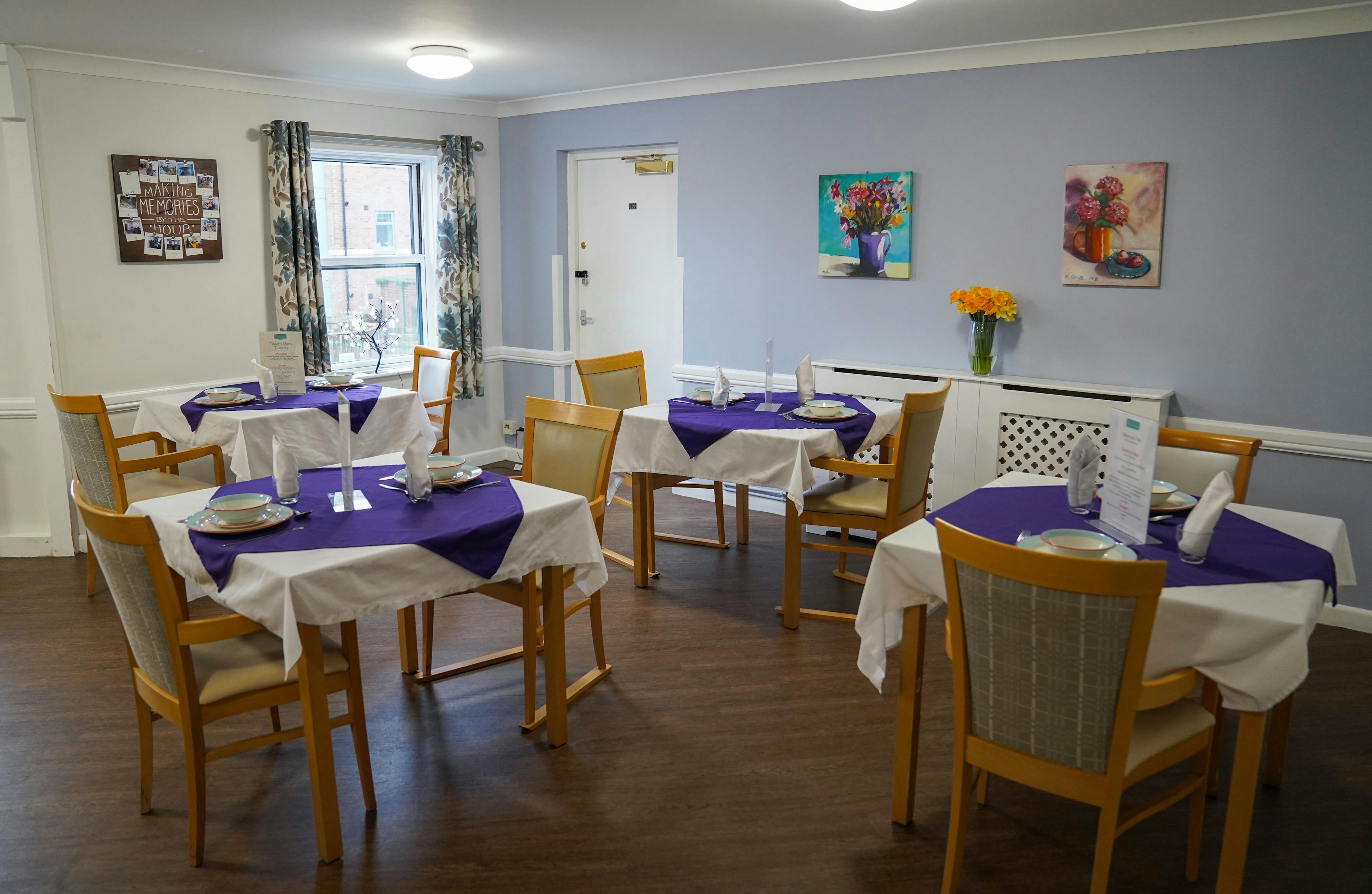 Dining room of Greenslades in Exeter, Devon