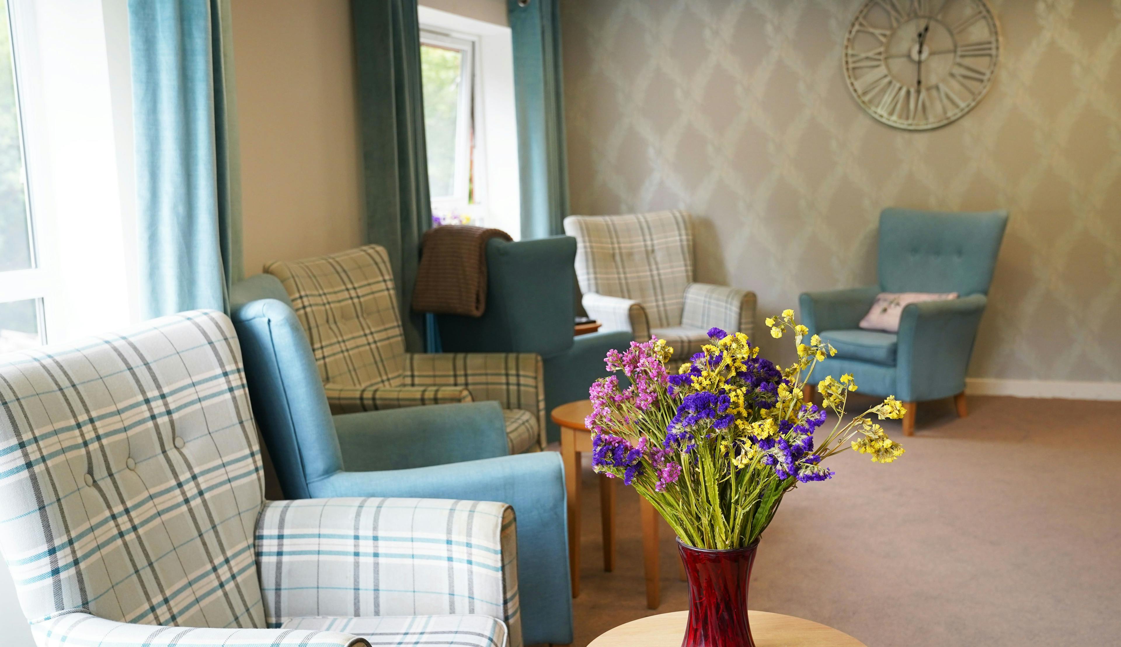 Communal Lounge at Brambles Court Care Home Redditch, Worcestershire