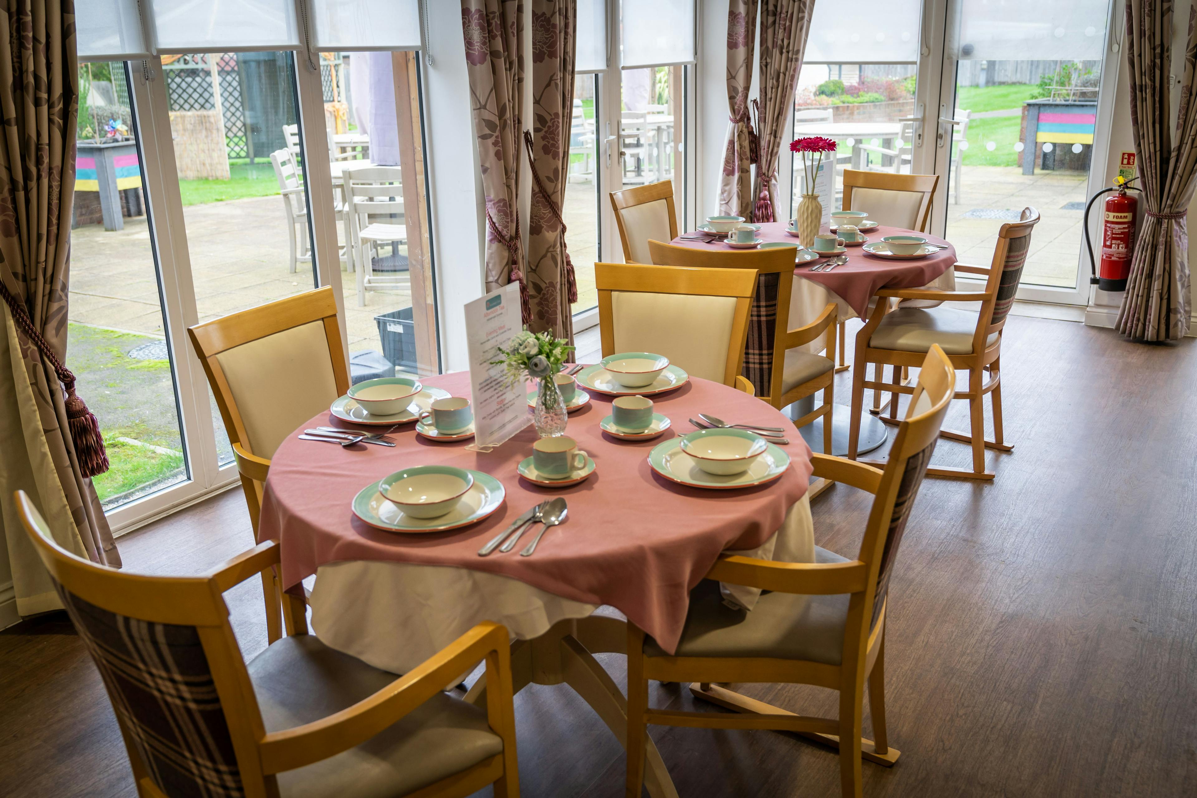 Dining room of Meadow View in Canterbury, Kent