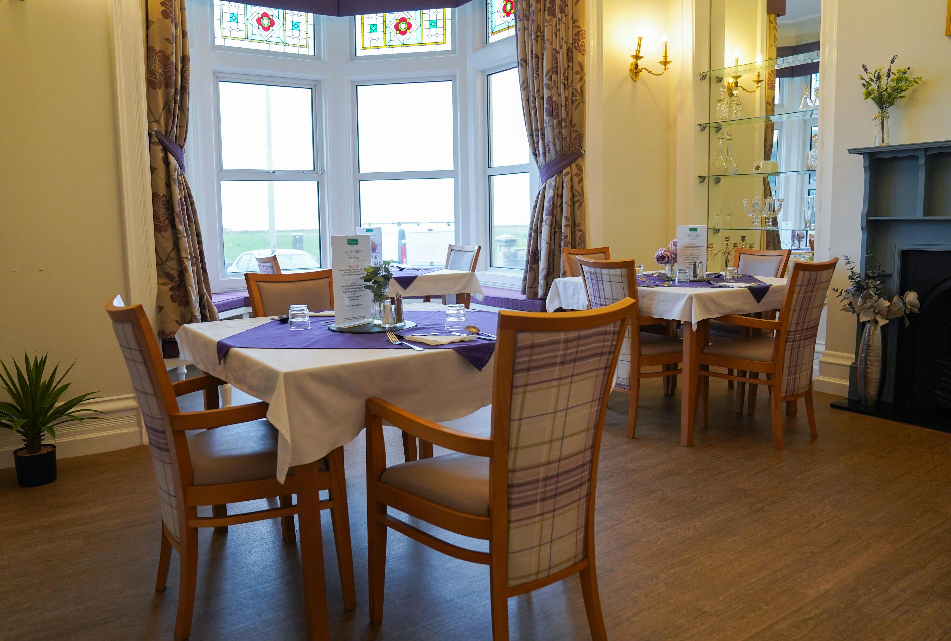Dining Room at Beach Lawns Care Home in Somerset, South West England