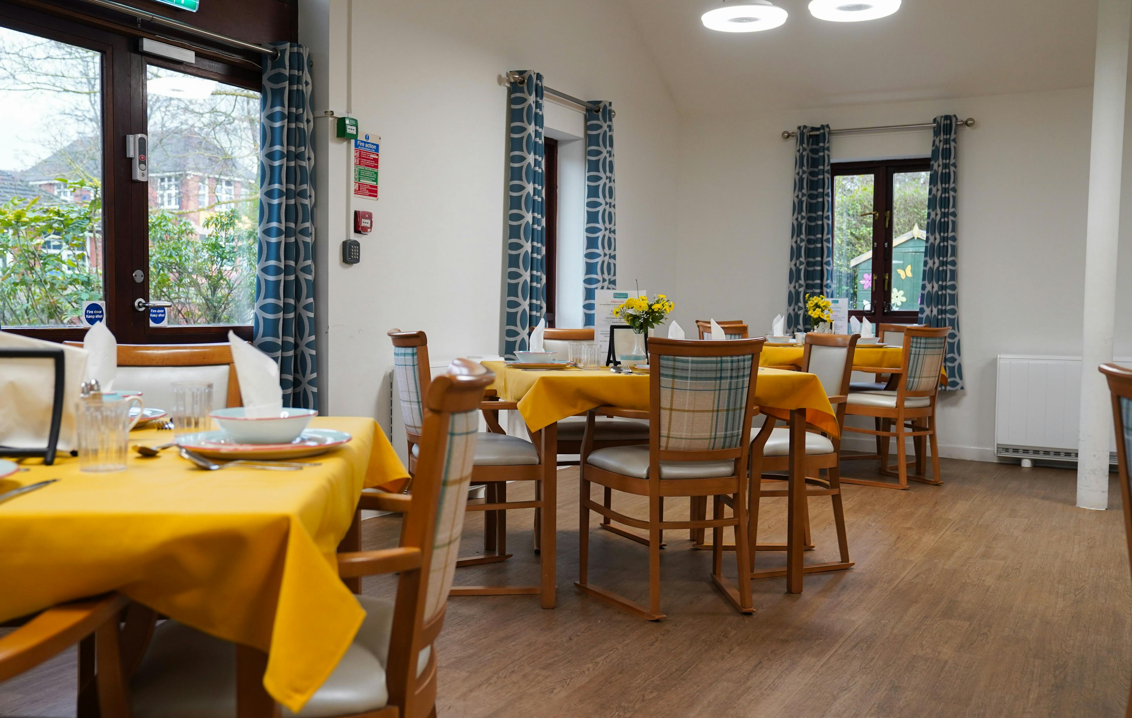Dining Room at Broadmeadow Court Care Home in Newcastle-under-Lyme, Staffordshire