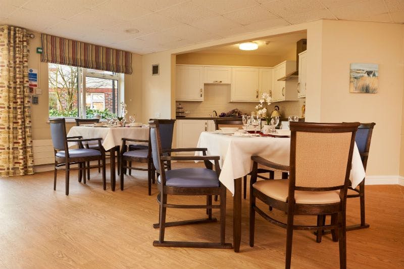 Dining Room at Darlington Court Care Home in Littlehampton, West Sussex