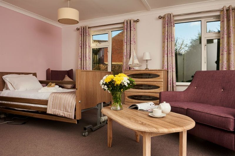 Bedroom at Darlington Court Care Home in Littlehampton, West Sussex