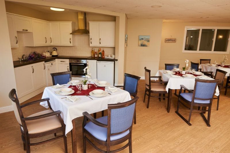 Dining Room at Darlington Court Care Home in Littlehampton, West Sussex