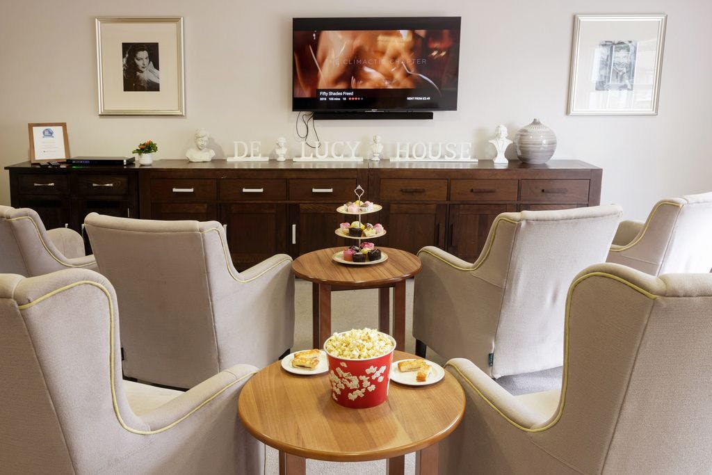 Cinema Room at De Lucy House Care Home, Diss, Norfolk