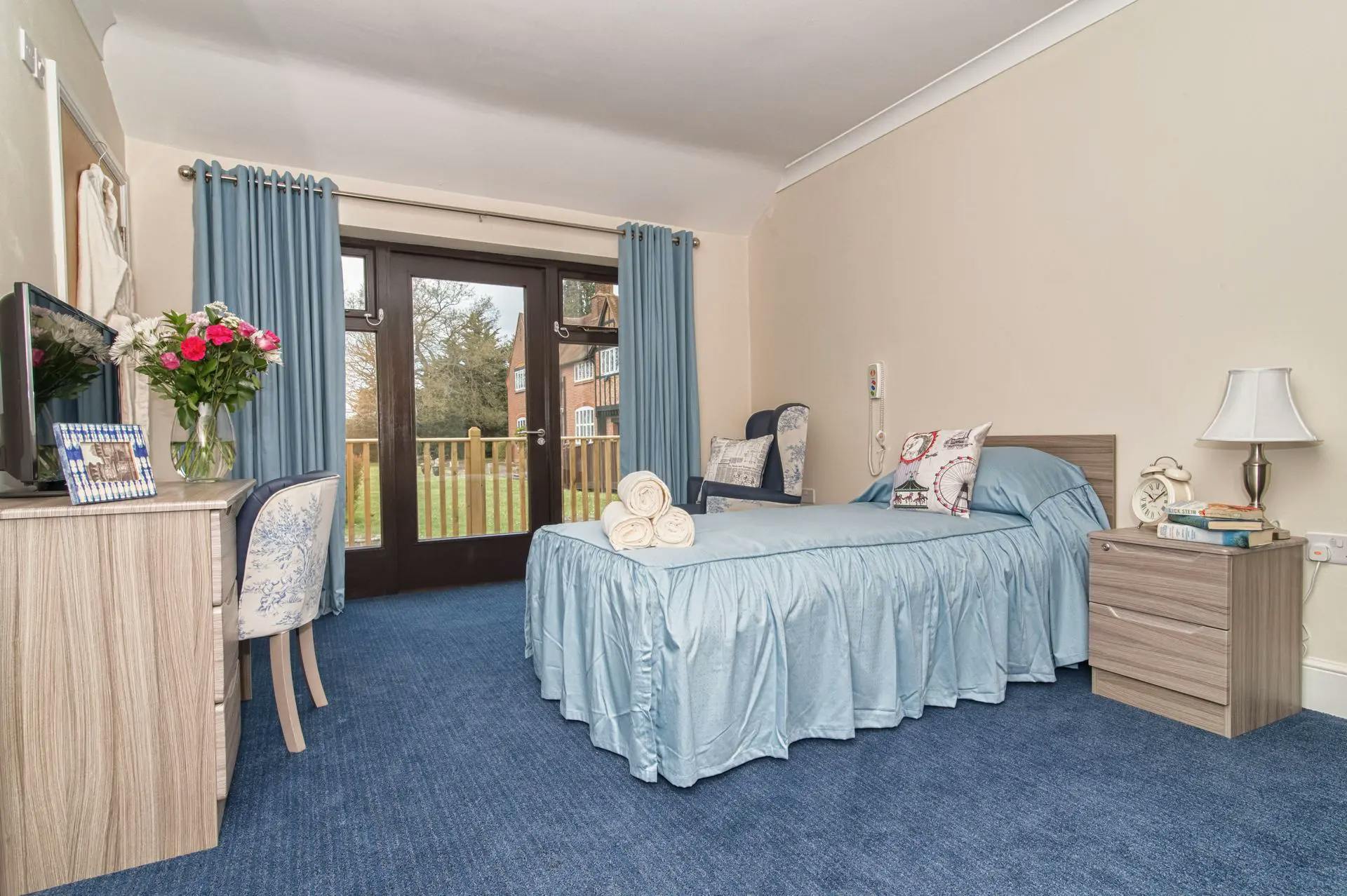 Bedroom at Denham Manor Care Home in Buckinghamshire, South East
