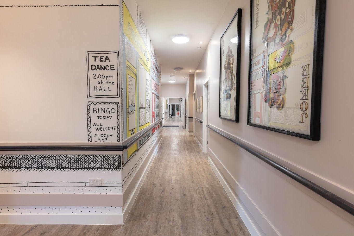Hallway of Diamond House care home in Leicestershire 