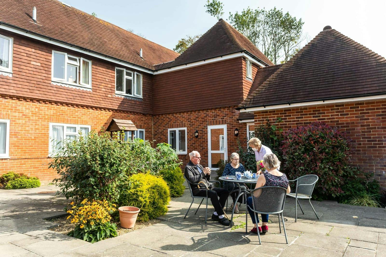 Garden of Edendale Lodge care home in Battle, East Sussex