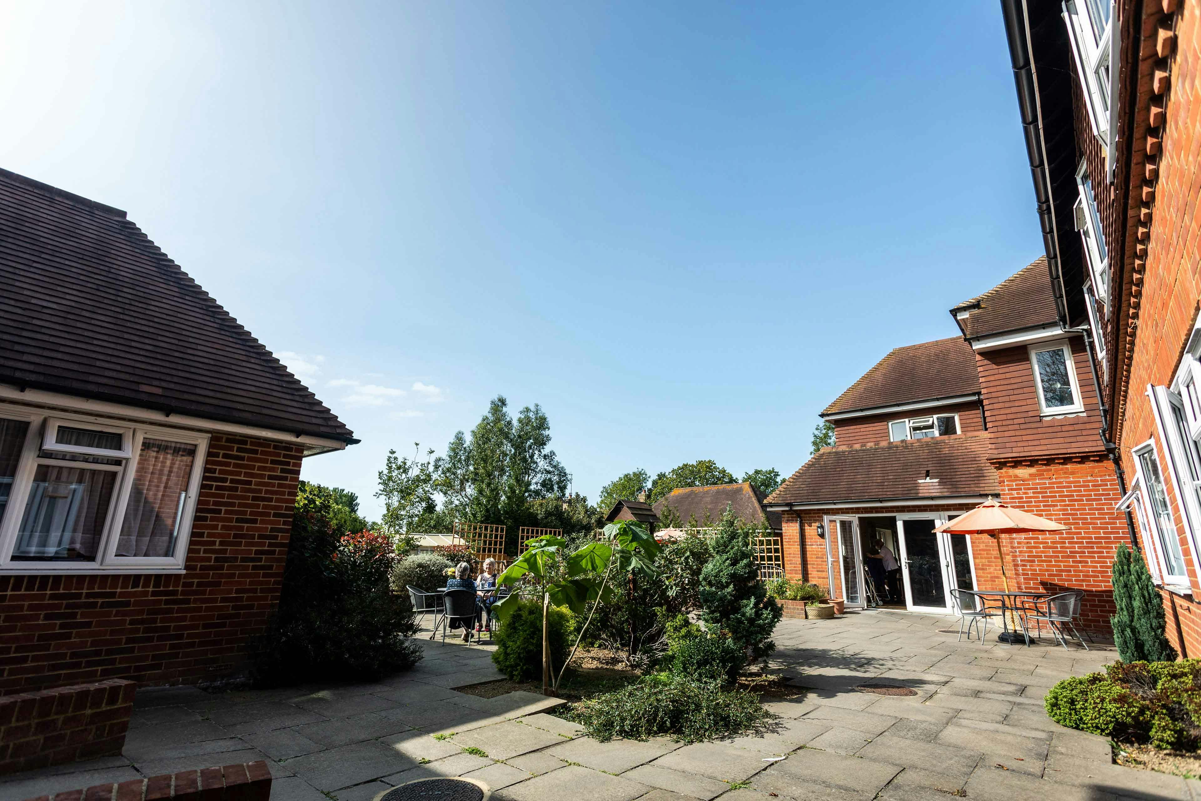 Garden of Edendale Lodge care home in Battle, East Sussex