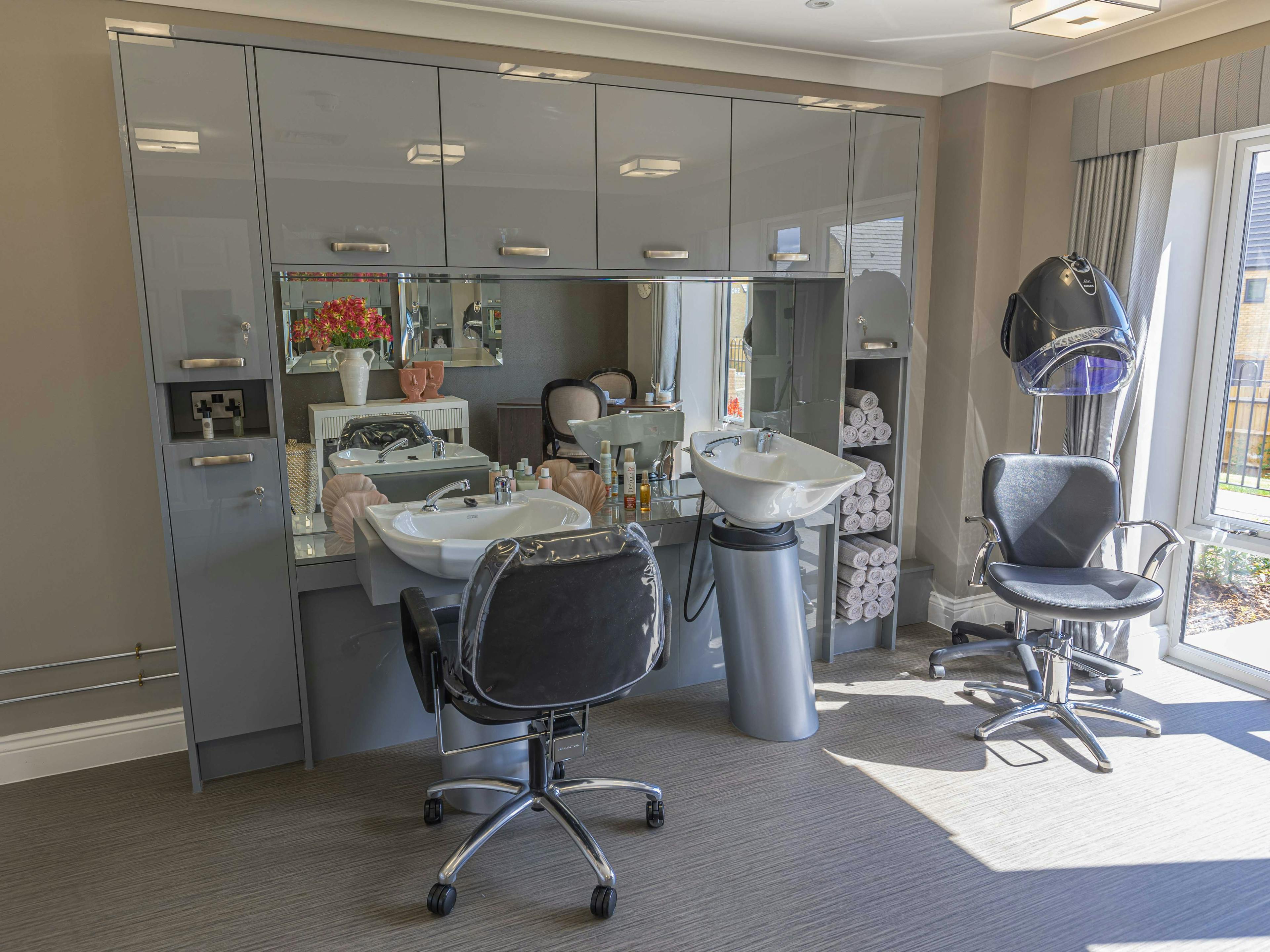 Salon at Elgar Court Care Home in Malvern, Worcestershire
