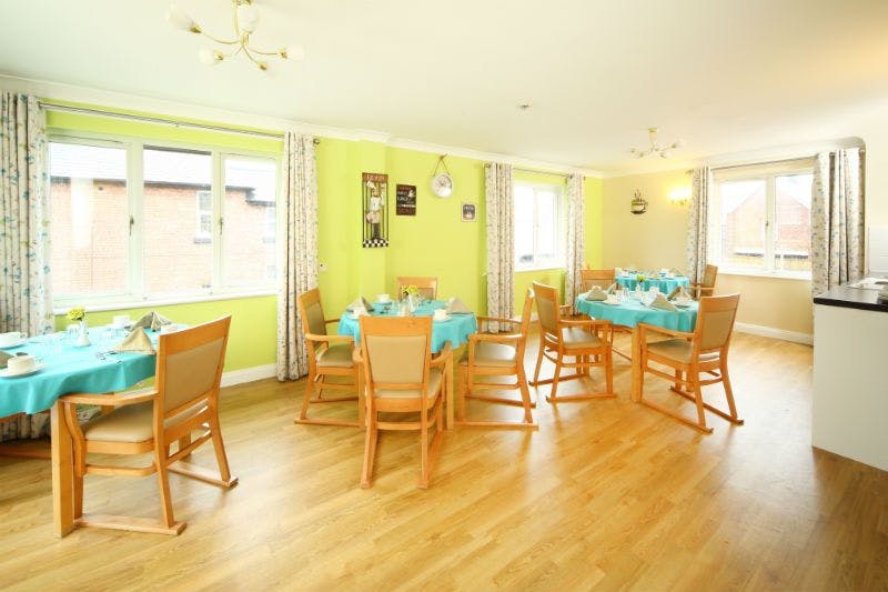 Dining room of Elwick Grange care home in Hartlepool, County Durham