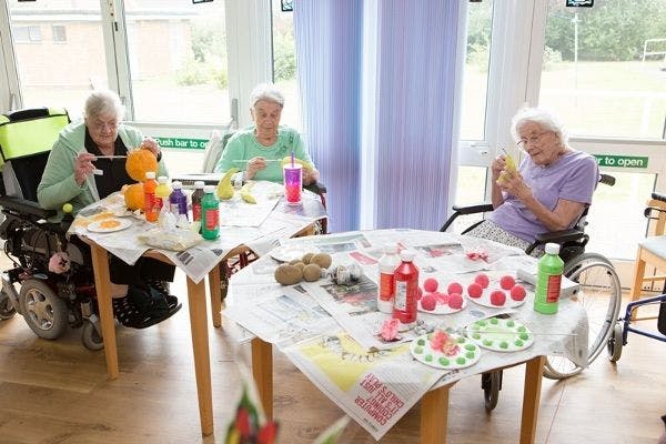 Residents at Ermine House Care Home in Lincoln, Lincolnshire