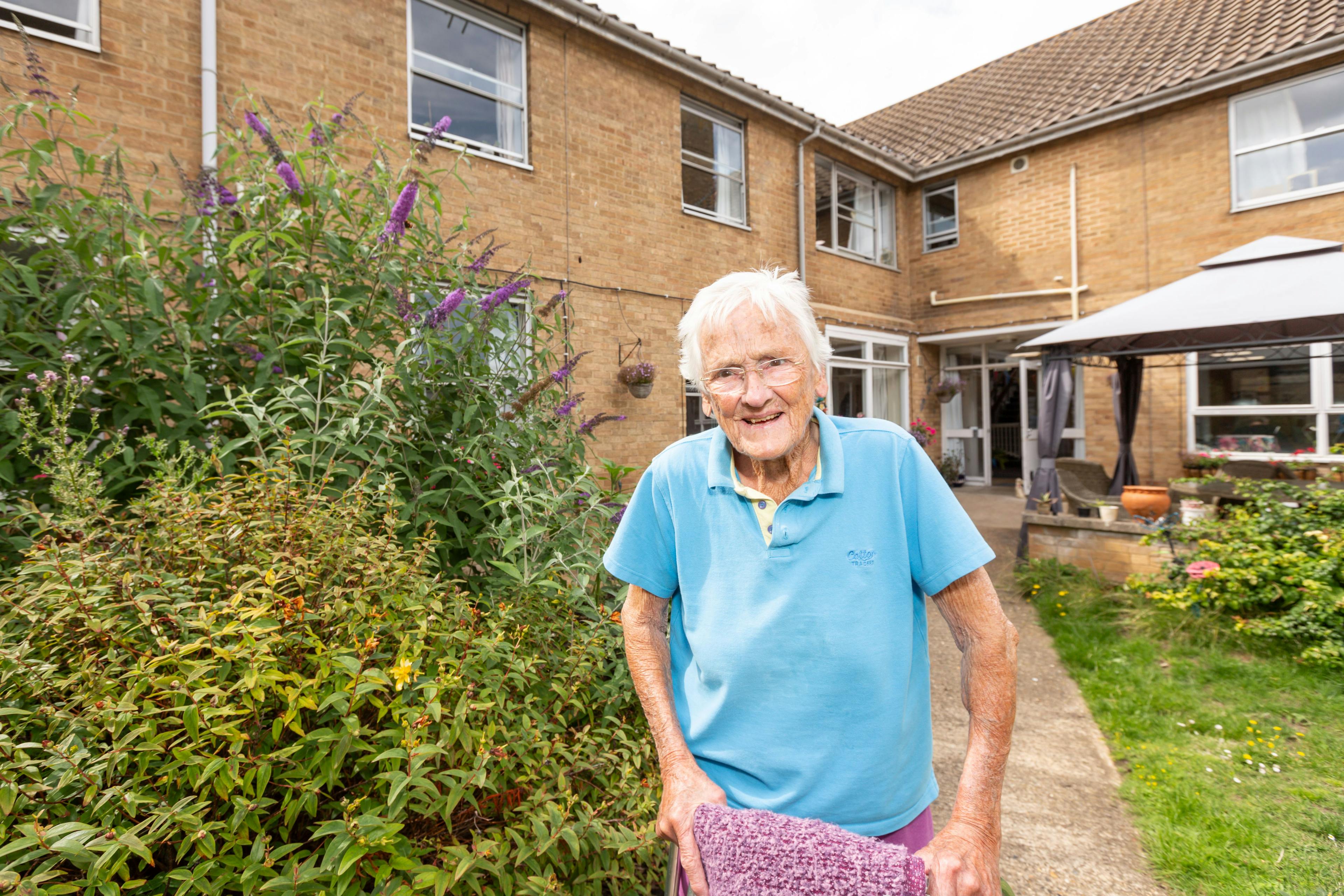 Resident at Fitzwilliam House care home in Cambridge