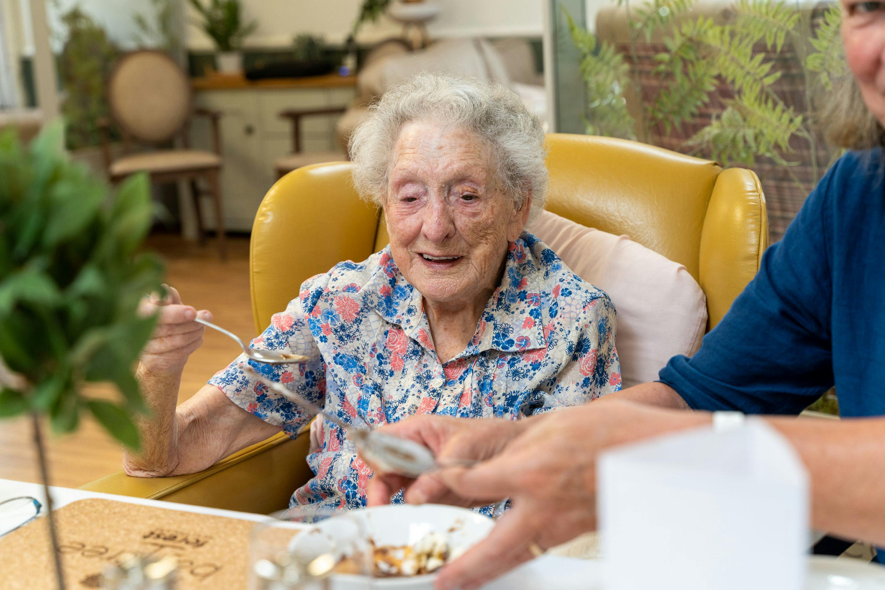 Resident of The Grange care home in Faringdon, Oxfordshire