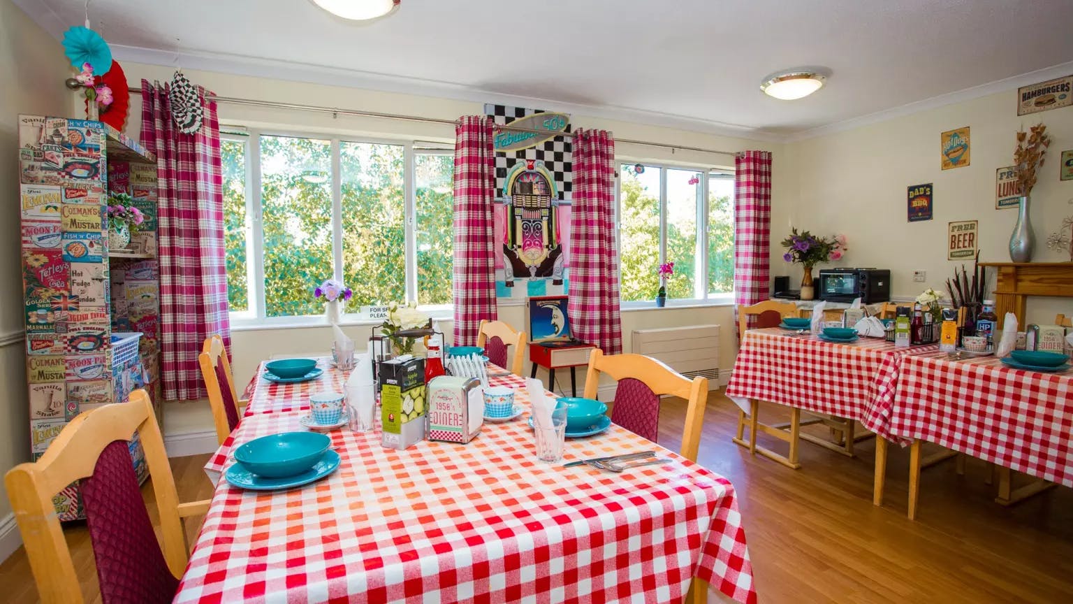 Dining area of Greenacres care home in Hatfield, Hertfordshire