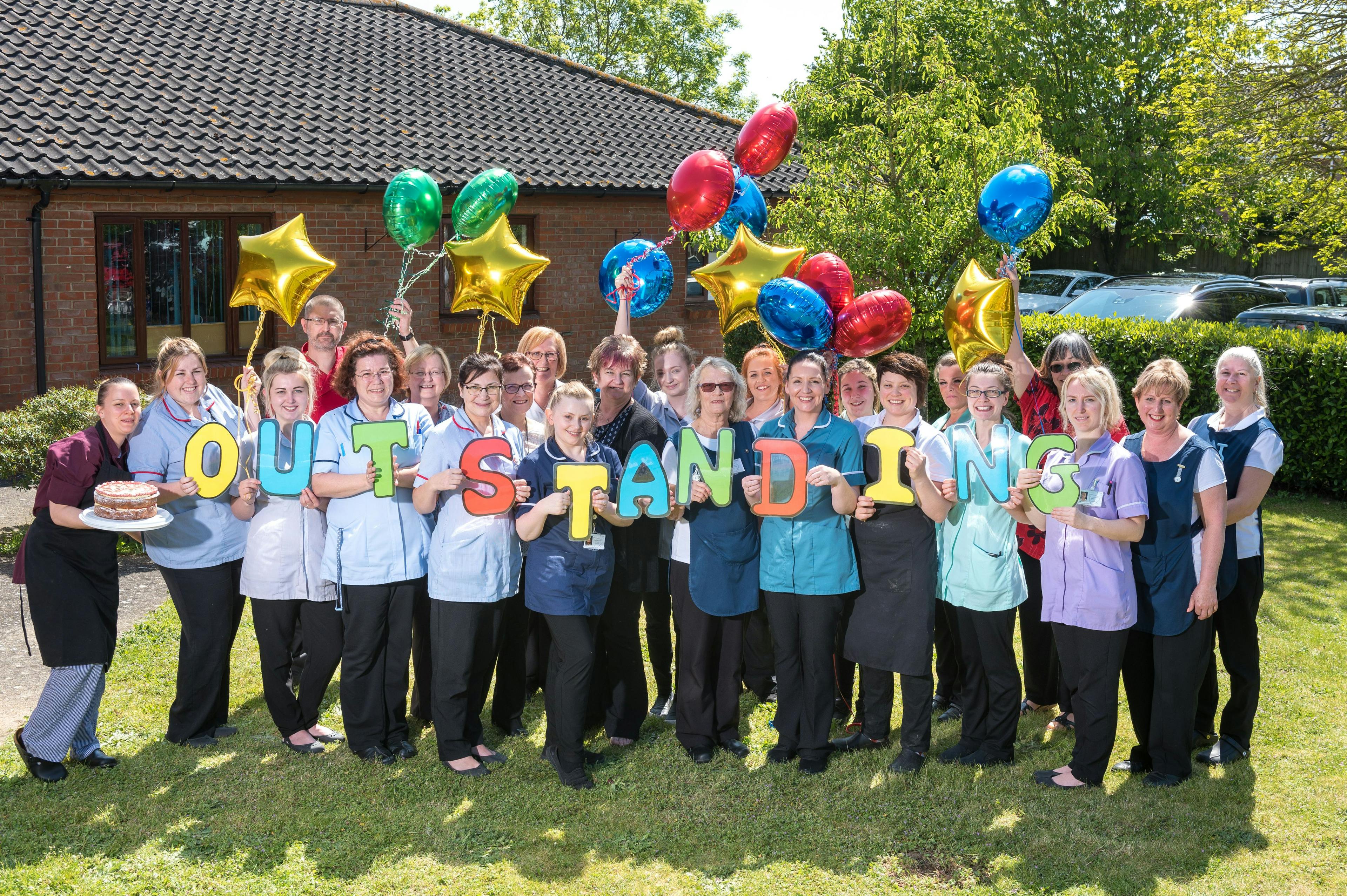 Staff of Hassingham House care home in Norwich, Norfolk