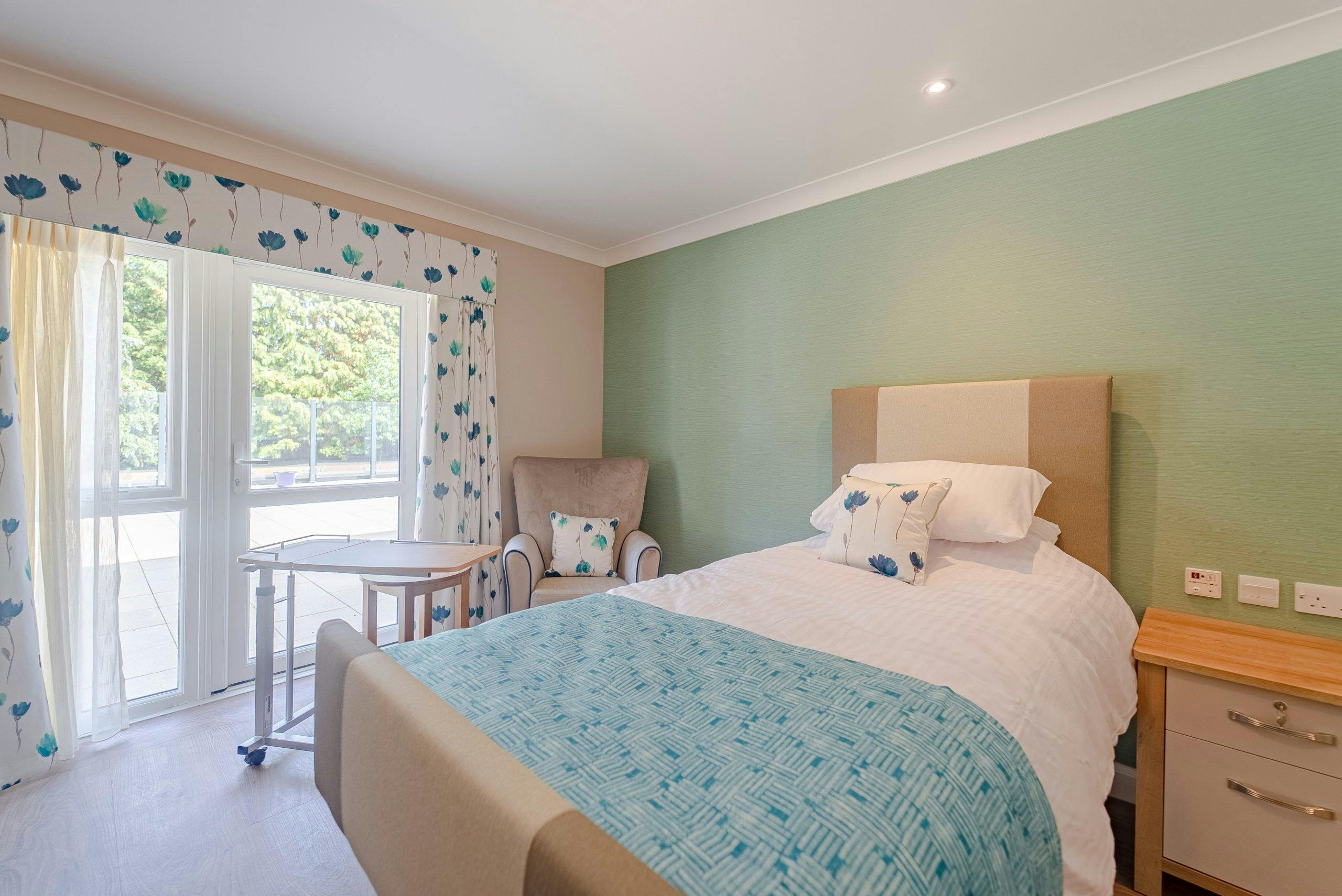 Bedroom of Halmer Court care home in Spalding, Lincolshire