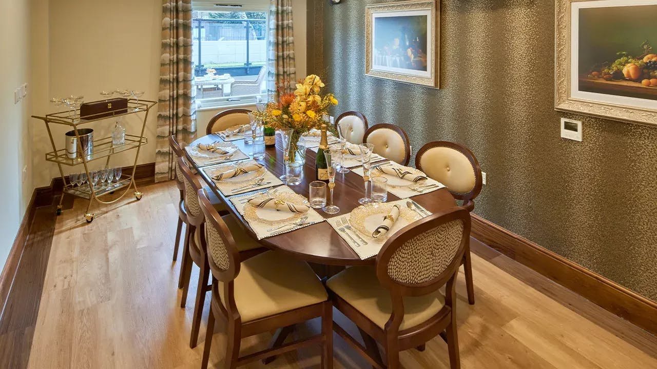 Dining Room at Hampstead Court Care Home in London, England