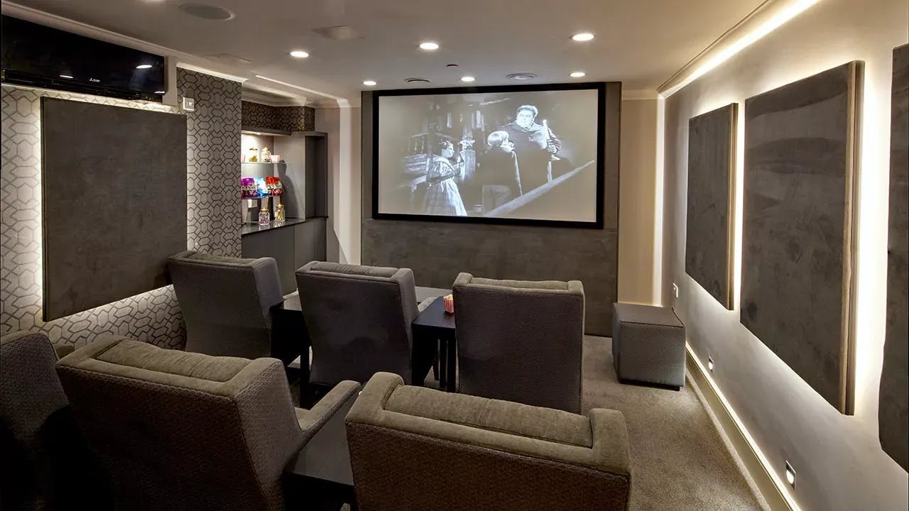 Cinema at Hampstead Court Care Home in London, England
