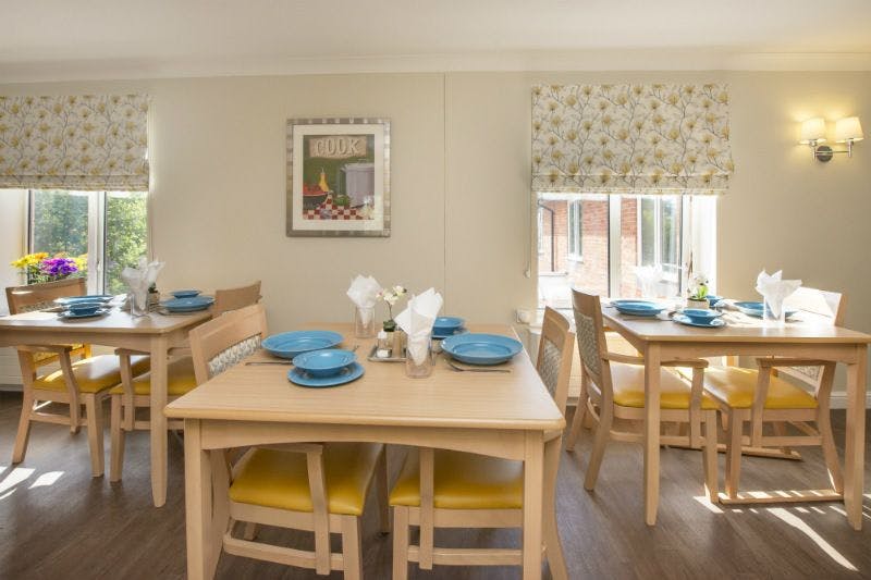 Dining area of Haven Lodge care home in Clacton-on-Sea, Essex