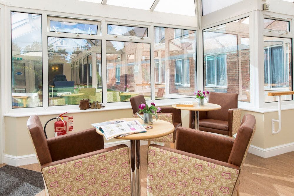 Lounge of Haven Lodge care home in Clacton-on-Sea, Essex