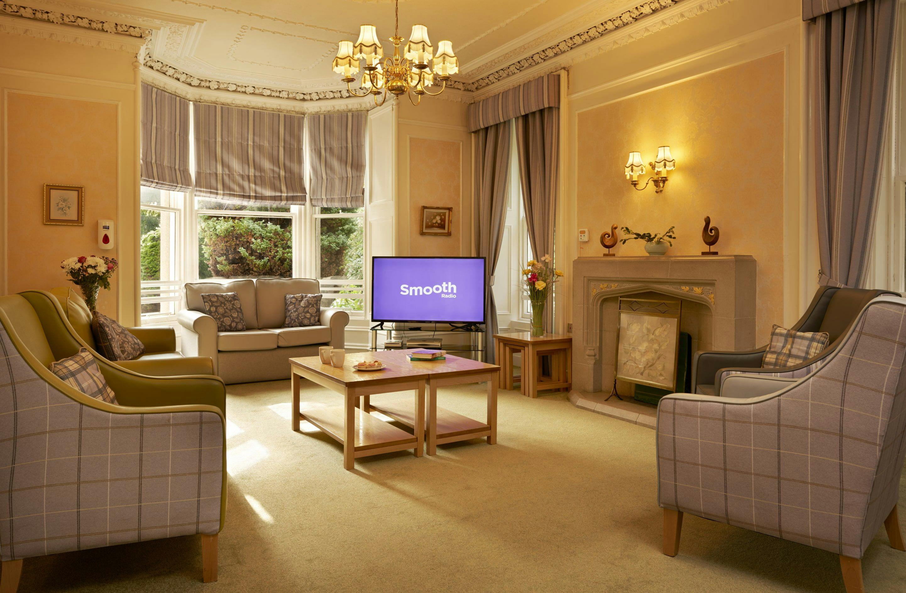 Communal Lounge at Hawkhill House Care Home in Aberdeen, Aberdeenshire