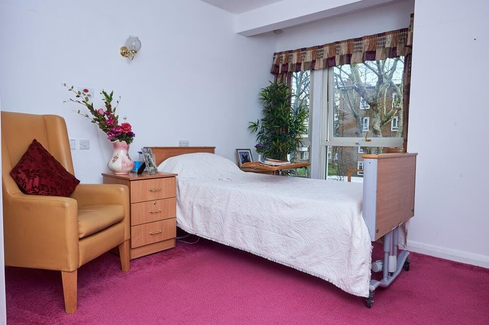 Bedroom of Highbury New Park care home in London, Greater London