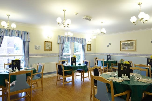 Dining room of Highbury New Park care home in London, Greater London