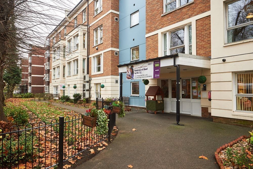 Exterior of Highbury New Park care home in London, Greater London