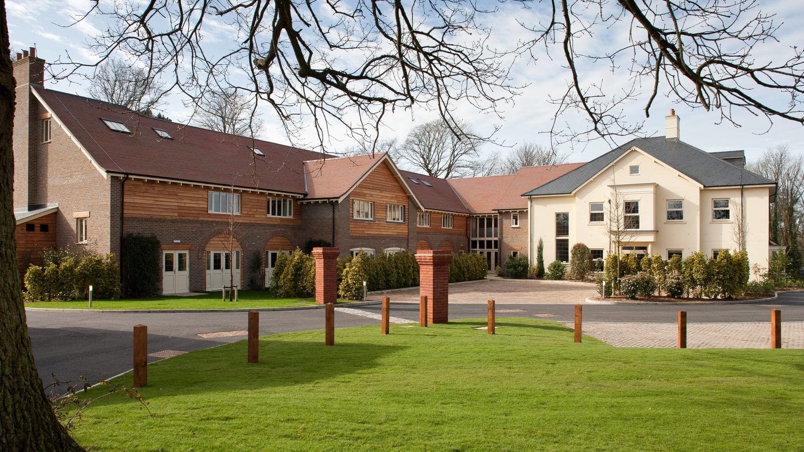 Exterior of Homefield Grange Care Home in Christchurch, Dorset