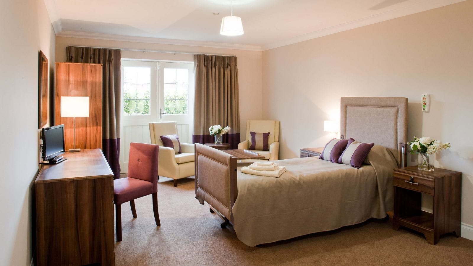 Bedroom at Homefield Grange Care Home in Christchurch, Dorset