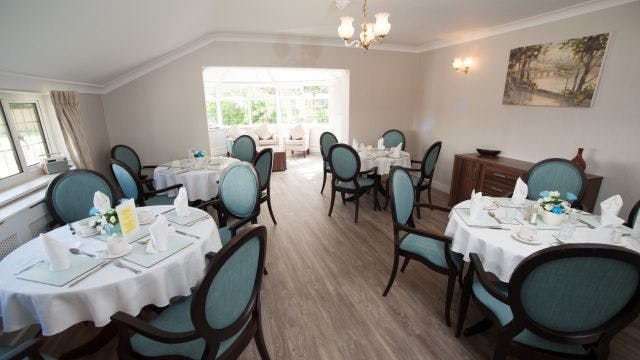 Dining Room at Hope Green Care Home in Ponyton, Macclesfield